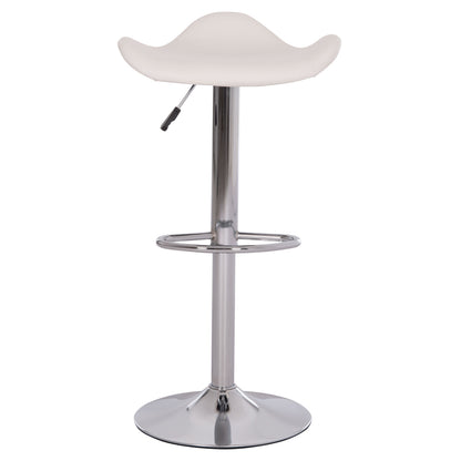 BAR STOOL SWIVEL GANNA HM201.22 WITH SUSPENSION-WHITE PU 44x42x87Hcm.