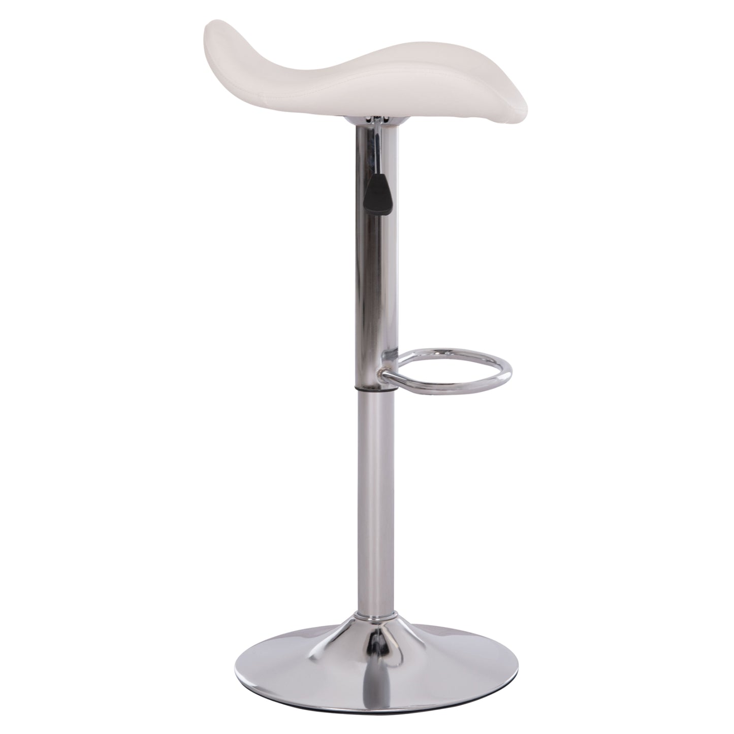 BAR STOOL SWIVEL GANNA HM201.22 WITH SUSPENSION-WHITE PU 44x42x87Hcm.