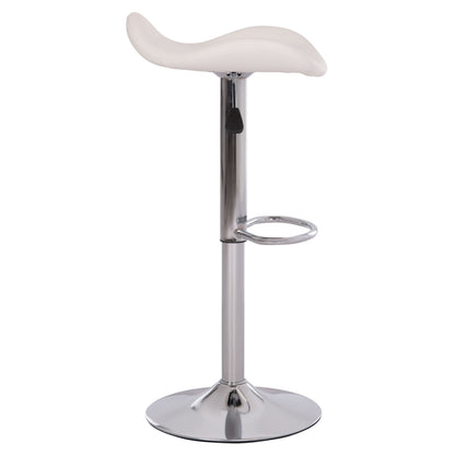 BAR STOOL SWIVEL GANNA HM201.22 WITH SUSPENSION-WHITE PU 44x42x87Hcm.