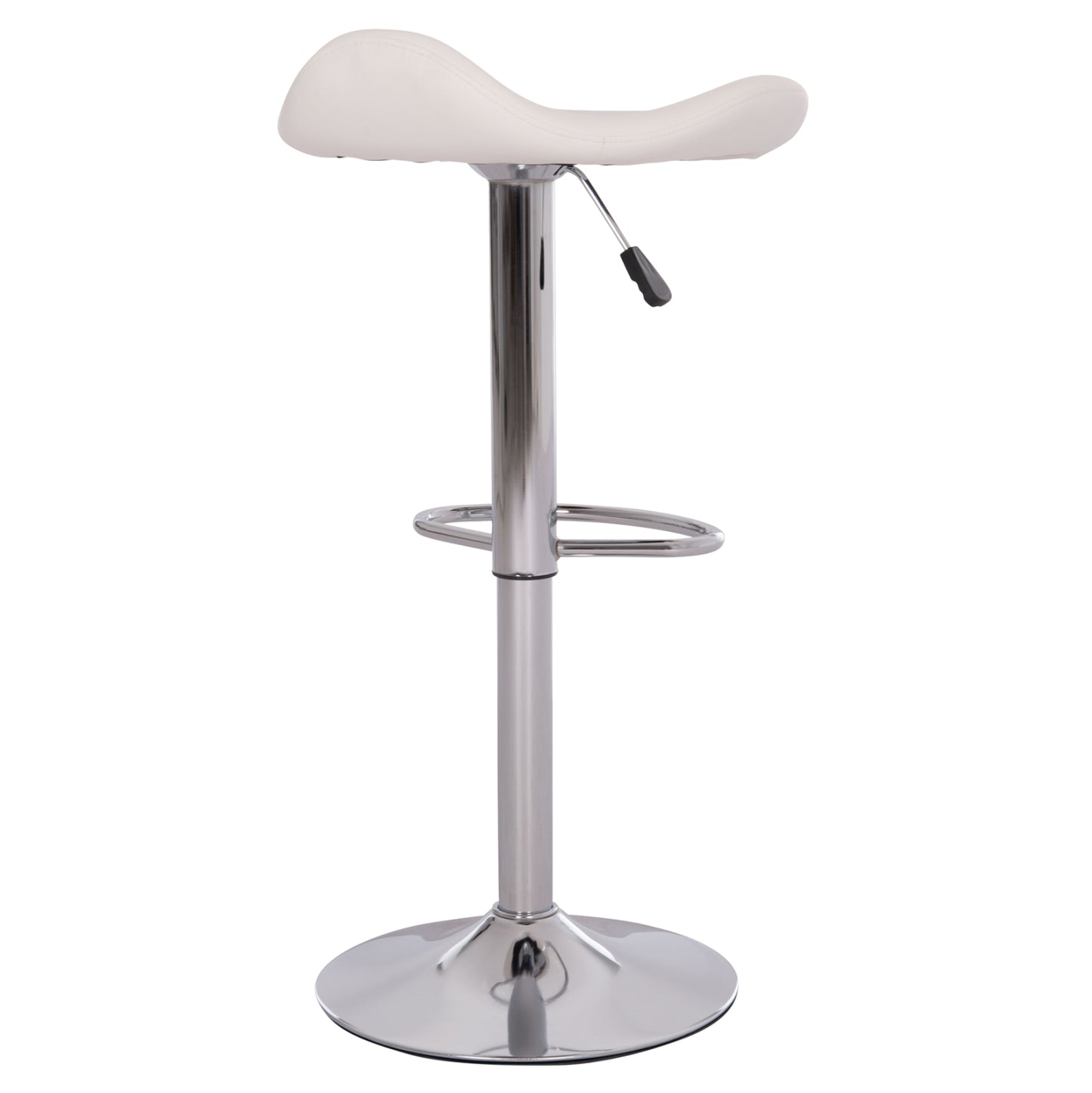 BAR STOOL SWIVEL GANNA HM201.22 WITH SUSPENSION-WHITE PU 44x42x87Hcm.
