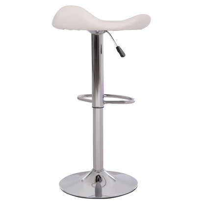 BAR STOOL SWIVEL GANNA HM201.22 WITH SUSPENSION-WHITE PU 44x42x87Hcm.