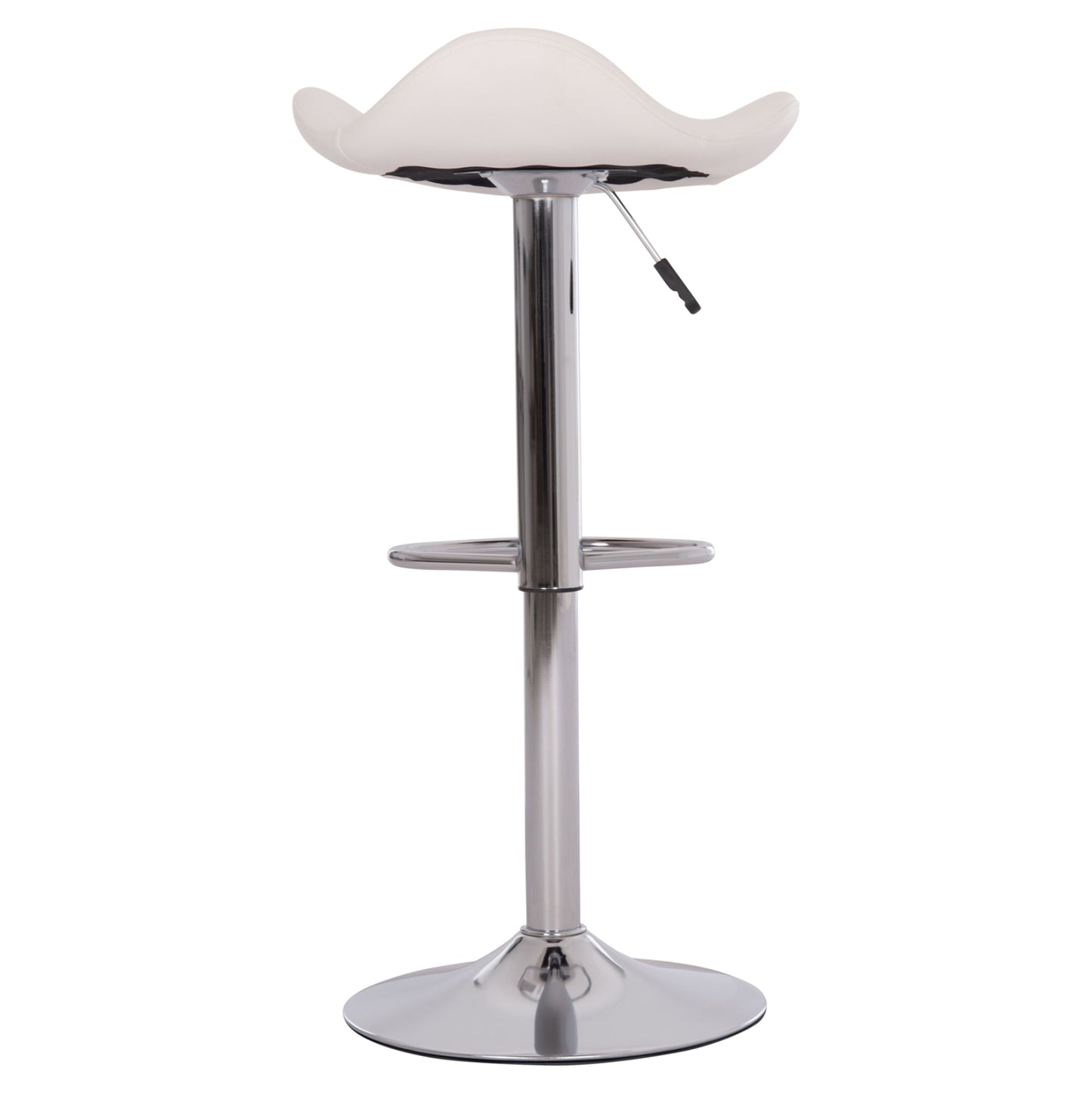 BAR STOOL SWIVEL GANNA HM201.22 WITH SUSPENSION-WHITE PU 44x42x87Hcm.