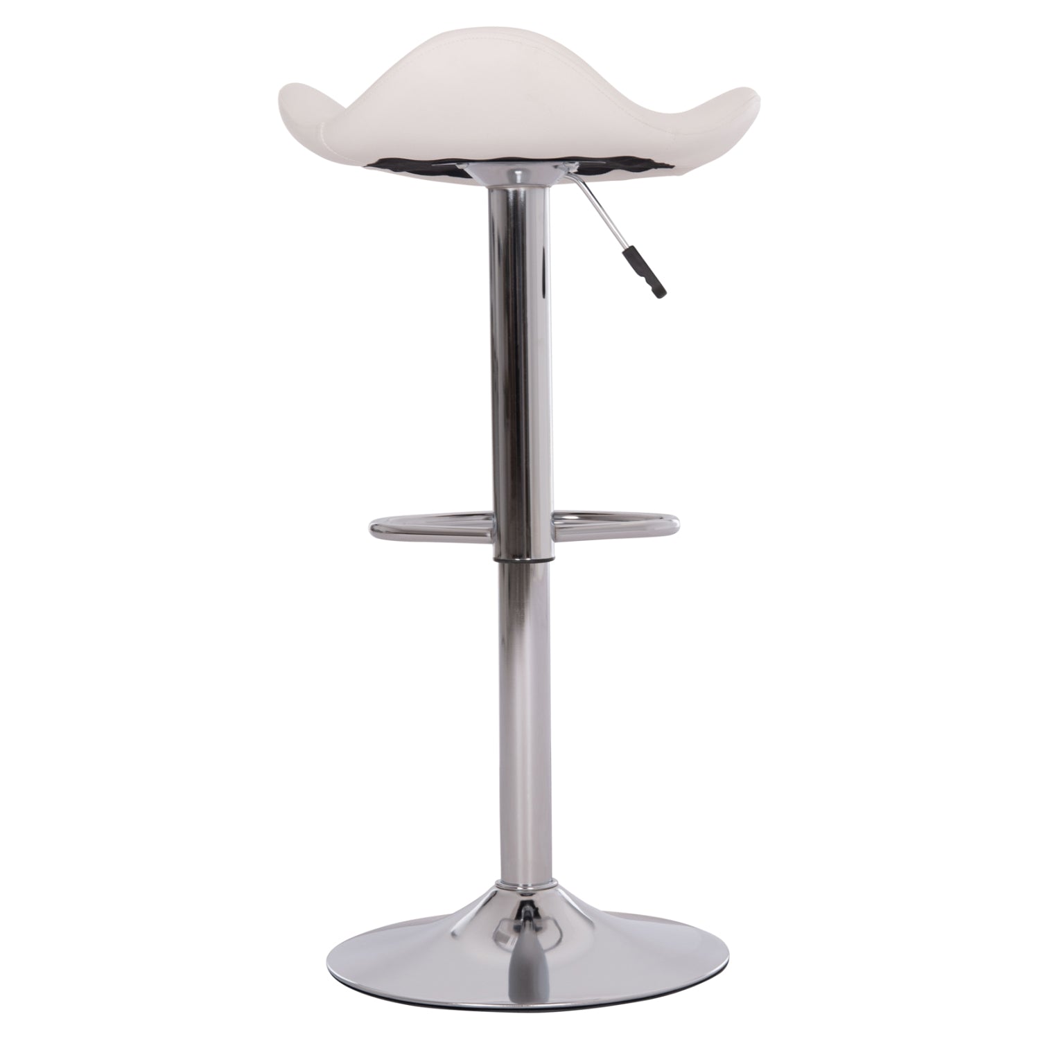 BAR STOOL SWIVEL GANNA HM201.22 WITH SUSPENSION-WHITE PU 44x42x87Hcm.