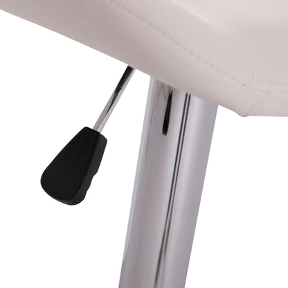 BAR STOOL SWIVEL GANNA HM201.22 WITH SUSPENSION-WHITE PU 44x42x87Hcm.