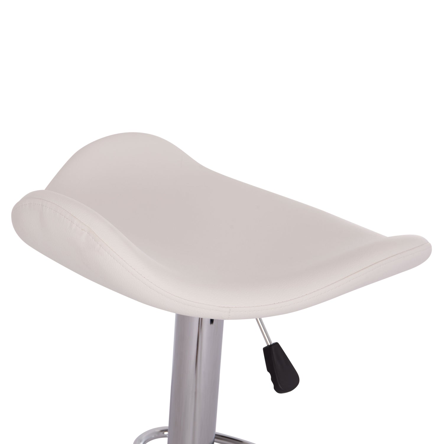 BAR STOOL SWIVEL GANNA HM201.22 WITH SUSPENSION-WHITE PU 44x42x87Hcm.