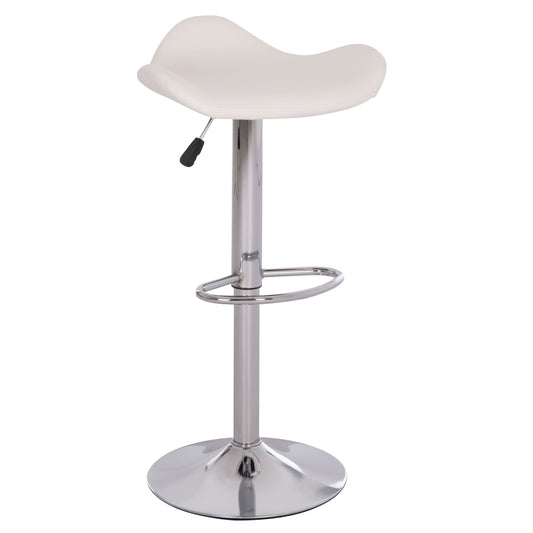 BAR STOOL SWIVEL GANNA HM201.22 WITH SUSPENSION-WHITE PU 44x42x87Hcm.