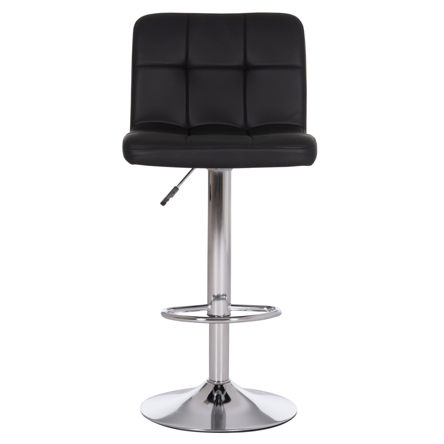 BAR STOOL SWIVELING DIANA HM202.21 BLACK PU--CHROMED METAL 44x52x109Hcm.