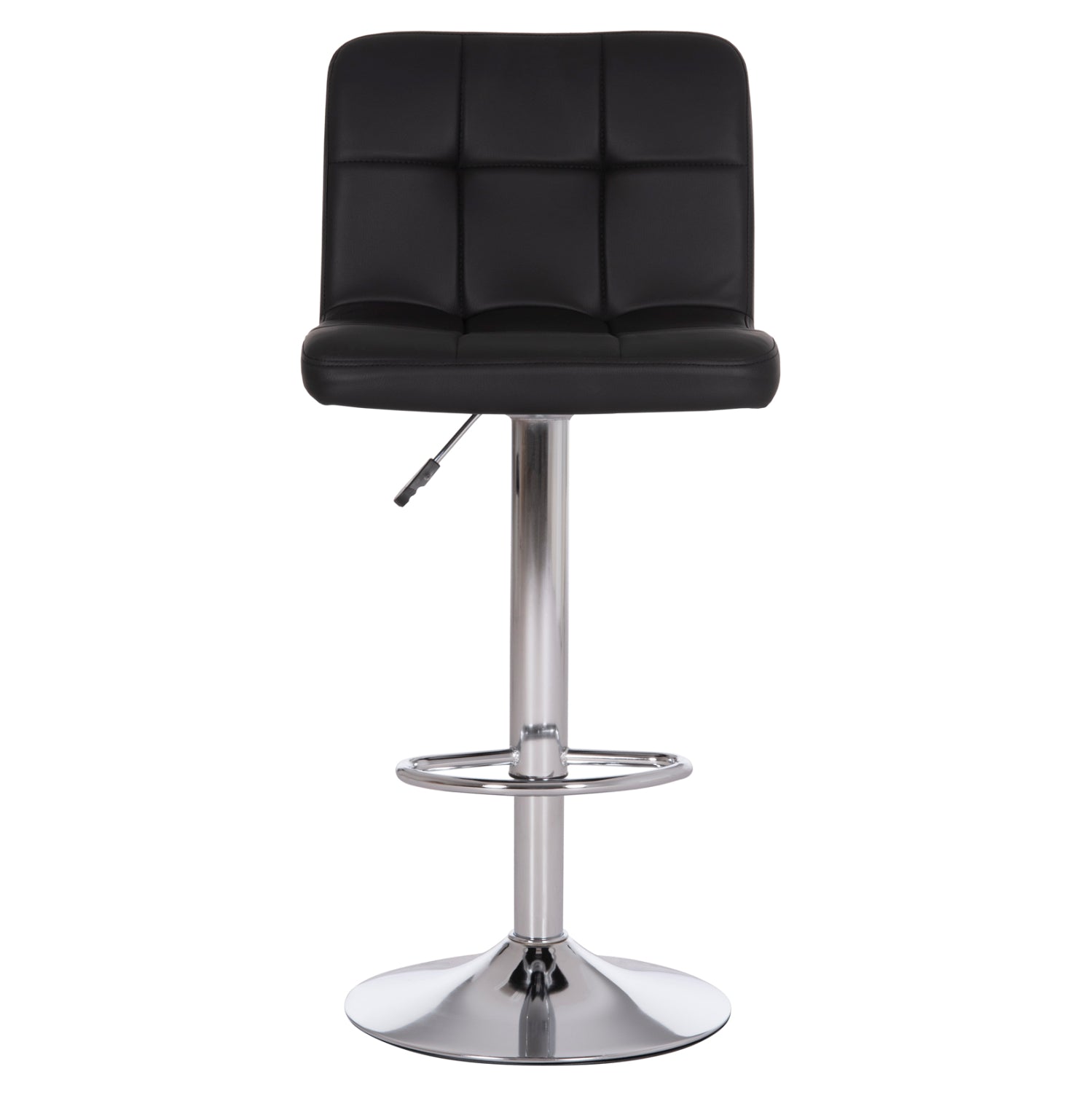 BAR STOOL SWIVELING DIANA HM202.21 BLACK PU--CHROMED METAL 44x52x109Hcm.