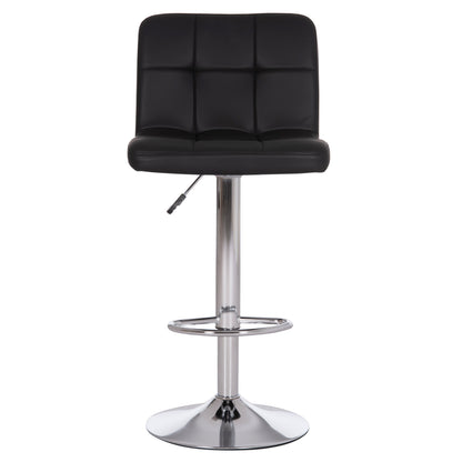 BAR STOOL SWIVELING DIANA HM202.21 BLACK PU--CHROMED METAL 44x52x109Hcm.