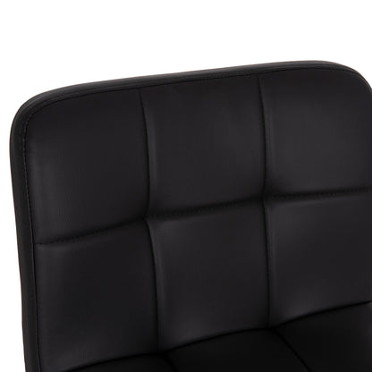 BAR STOOL SWIVELING DIANA HM202.21 BLACK PU--CHROMED METAL 44x52x109Hcm.