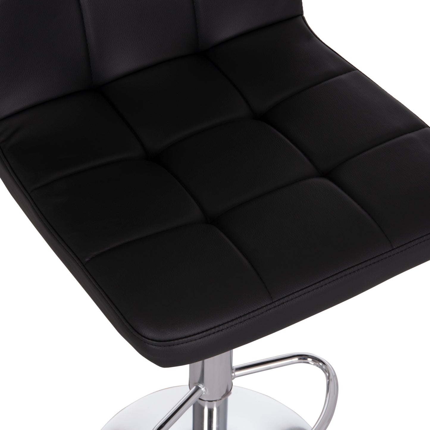 BAR STOOL SWIVELING DIANA HM202.21 BLACK PU--CHROMED METAL 44x52x109Hcm.