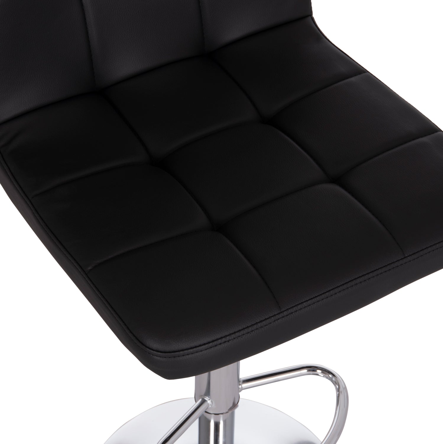 BAR STOOL SWIVELING DIANA HM202.21 BLACK PU--CHROMED METAL 44x52x109Hcm.