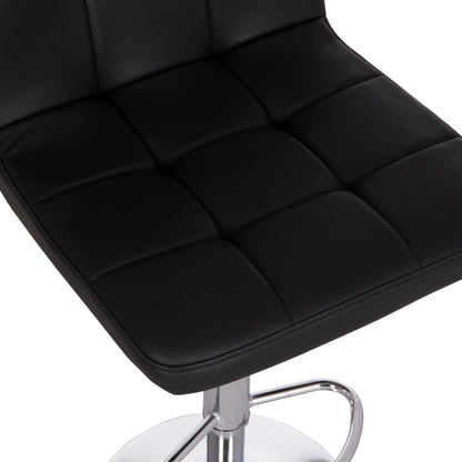 BAR STOOL SWIVELING DIANA HM202.21 BLACK PU--CHROMED METAL 44x52x109Hcm.