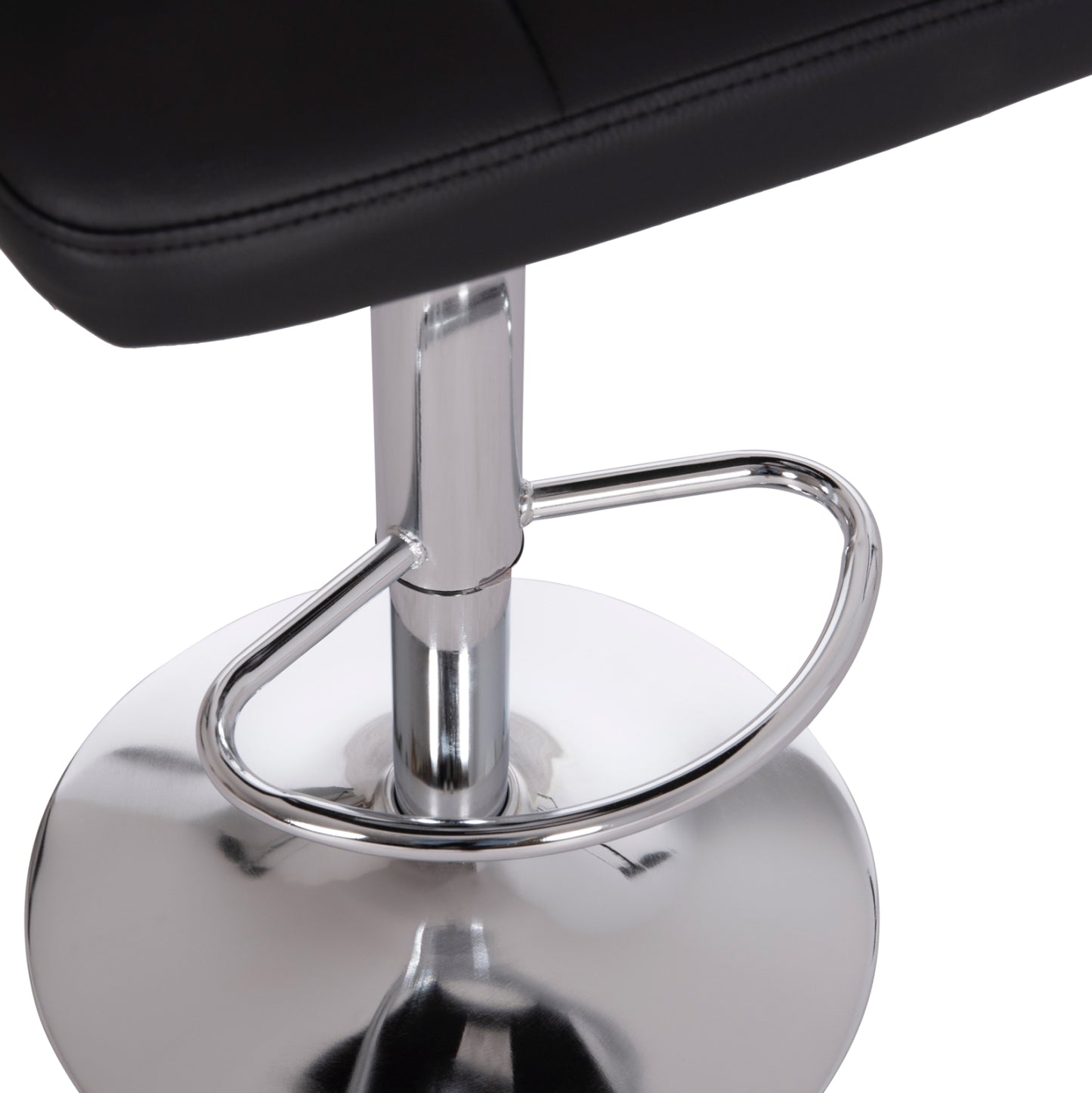BAR STOOL SWIVELING DIANA HM202.21 BLACK PU--CHROMED METAL 44x52x109Hcm.