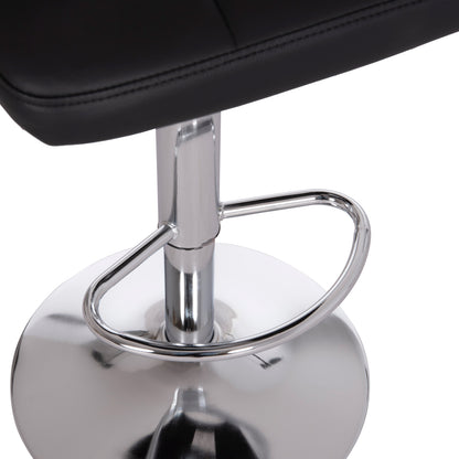 BAR STOOL SWIVELING DIANA HM202.21 BLACK PU--CHROMED METAL 44x52x109Hcm.