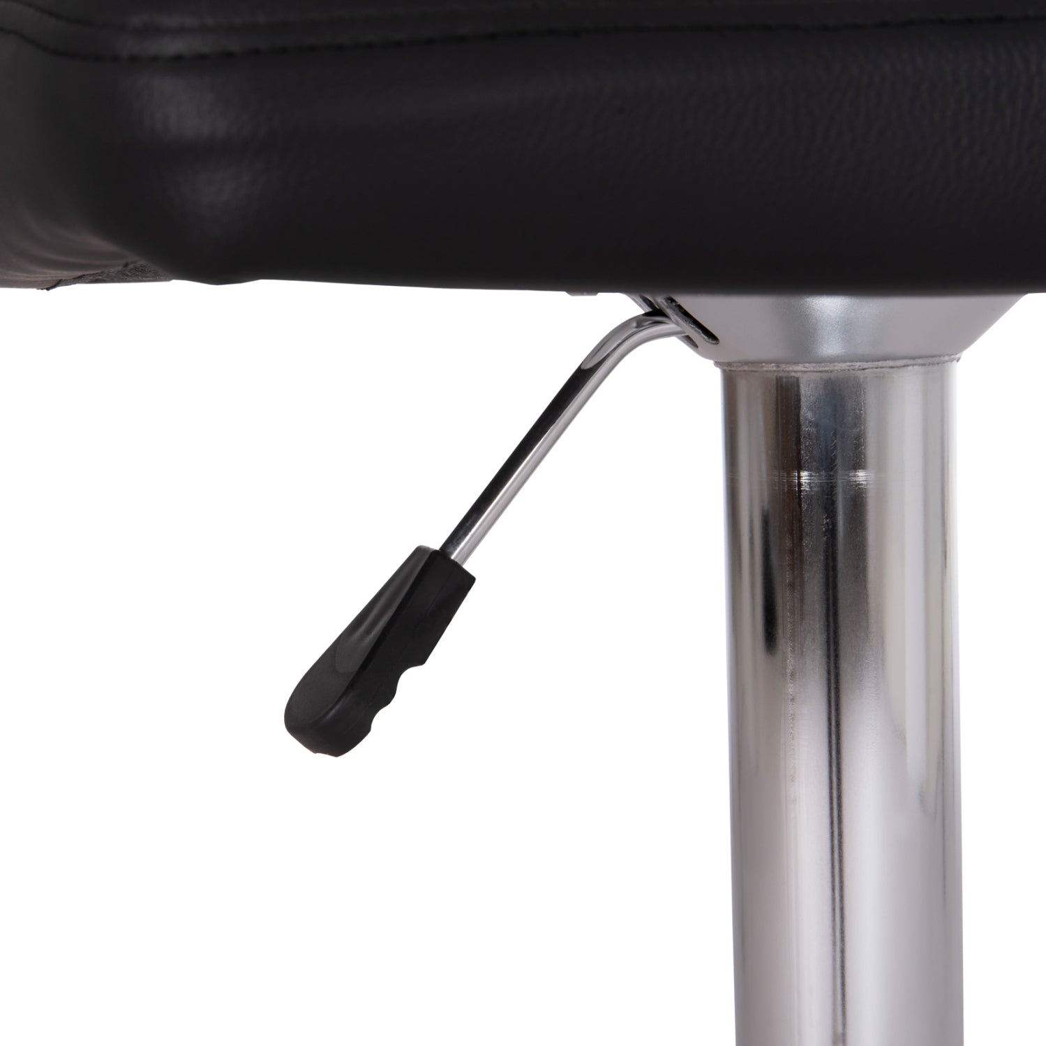 BAR STOOL SWIVELING DIANA HM202.21 BLACK PU--CHROMED METAL 44x52x109Hcm.