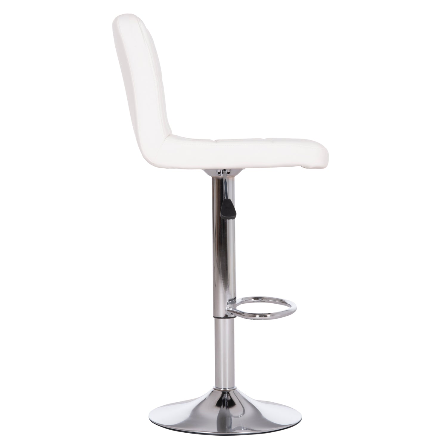 BAR STOOL SWIVELING DIANA HM202.22 WHITE PU--CHROMED METAL 44x52x109Hcm.