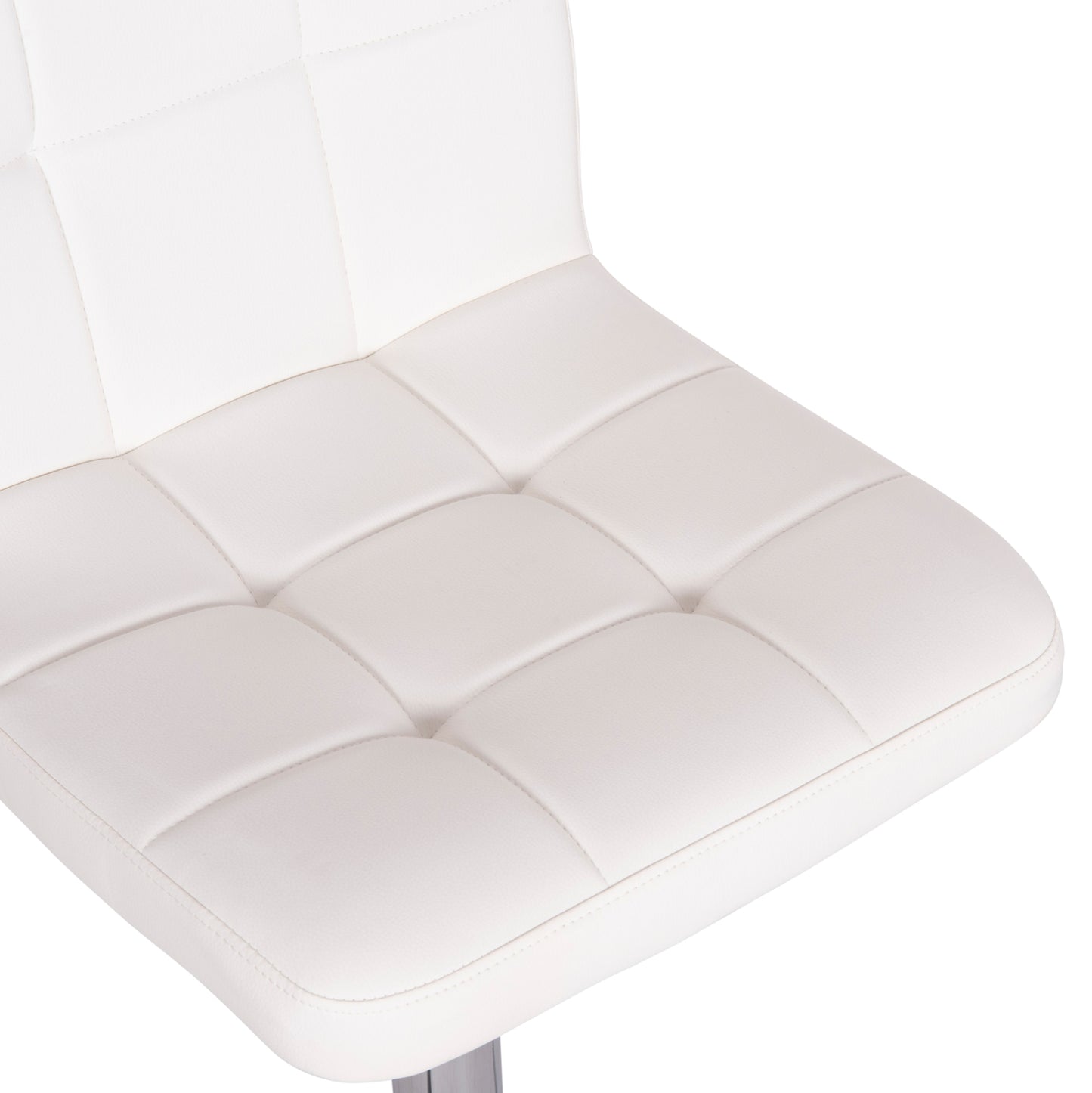 BAR STOOL SWIVELING DIANA HM202.22 WHITE PU--CHROMED METAL 44x52x109Hcm.