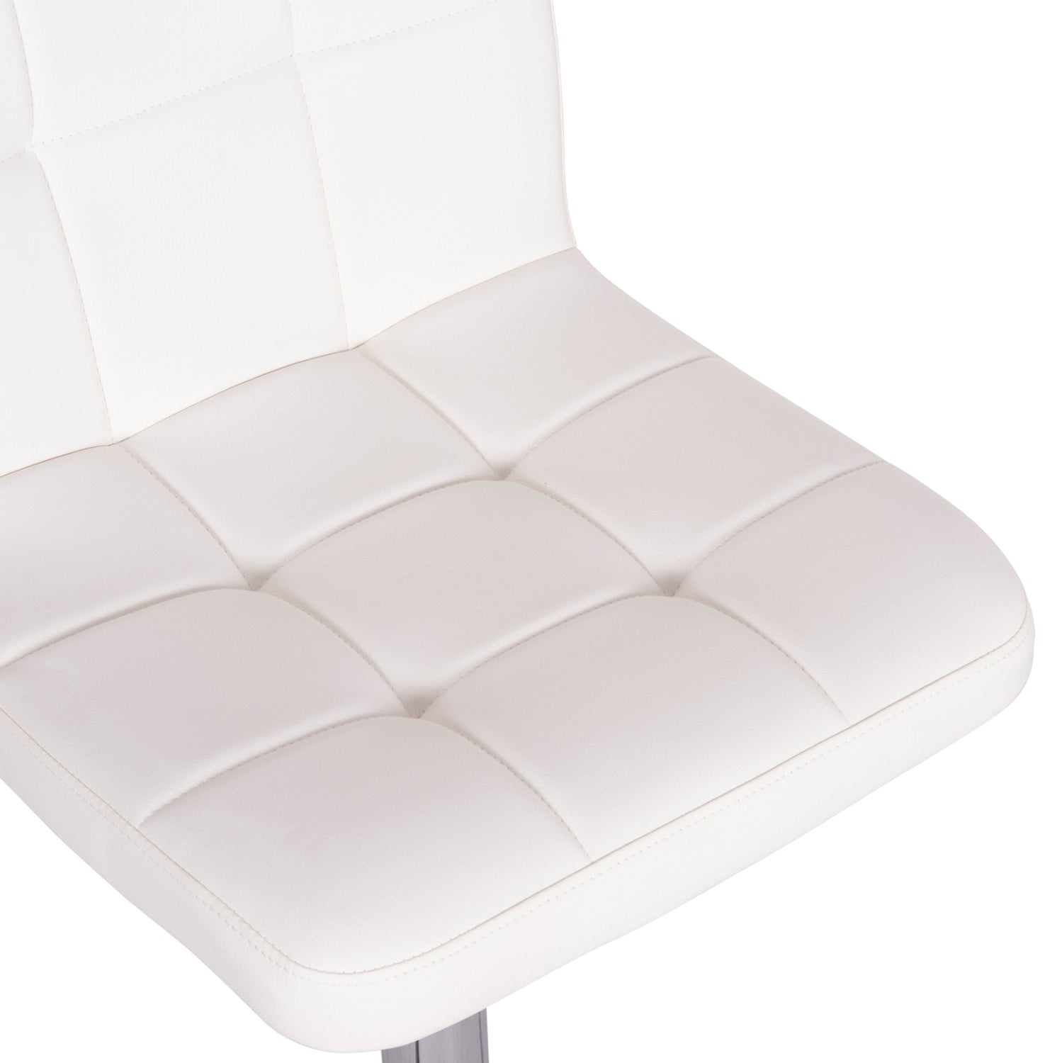 BAR STOOL SWIVELING DIANA HM202.22 WHITE PU--CHROMED METAL 44x52x109Hcm.