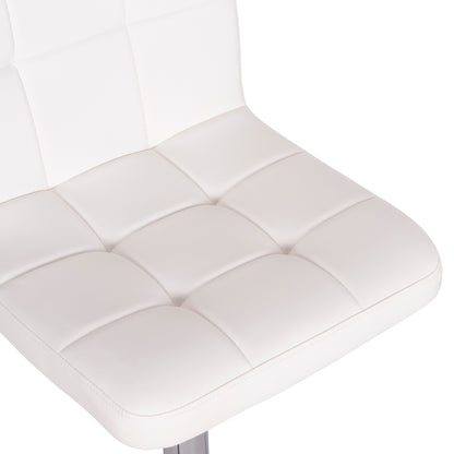 BAR STOOL SWIVELING DIANA HM202.22 WHITE PU--CHROMED METAL 44x52x109Hcm.