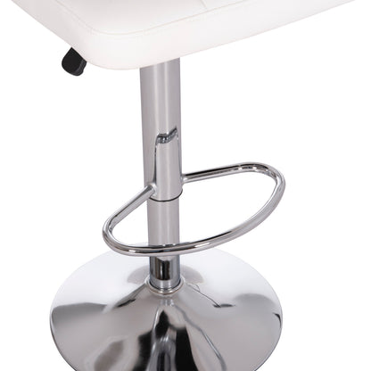 BAR STOOL SWIVELING DIANA HM202.22 WHITE PU--CHROMED METAL 44x52x109Hcm.