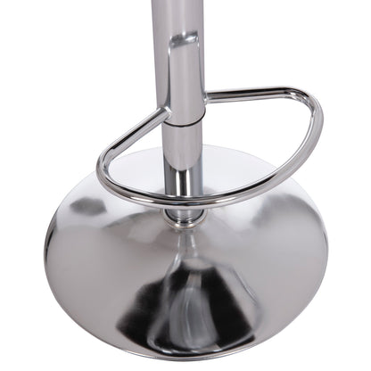 BAR STOOL SWIVELING DIANA HM202.23 BROWN PU--CHROMED METAL 44x52x109Hcm.