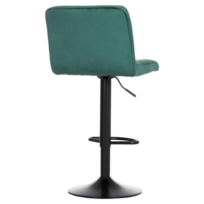 BAR STOOL SWIVELING DIANA HM202.43 CYPRESS GREEN VELVET--BLACK MATTE METAL 44x52x109Hcm.