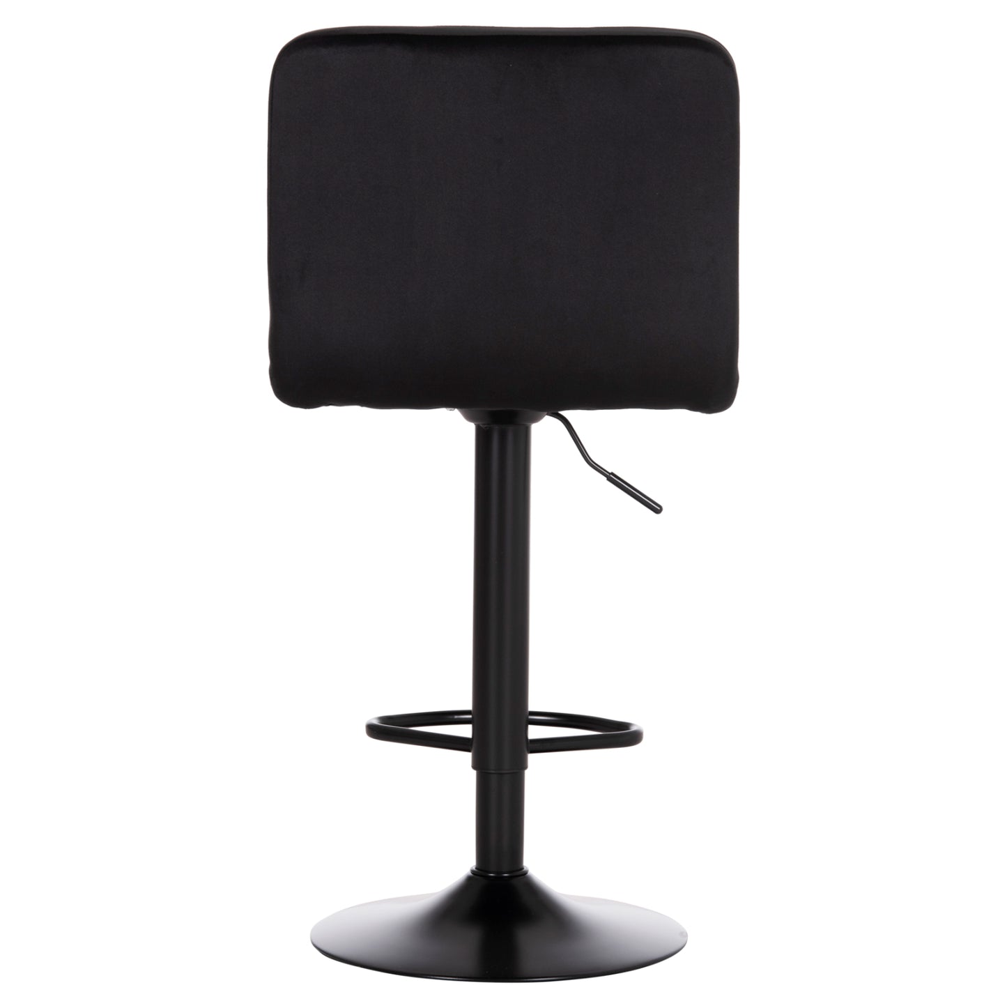 BAR STOOL SWIVELING DIANA HM202.44 BLACK VELVET--BLACK MATTE METAL 44x52x109Hcm.