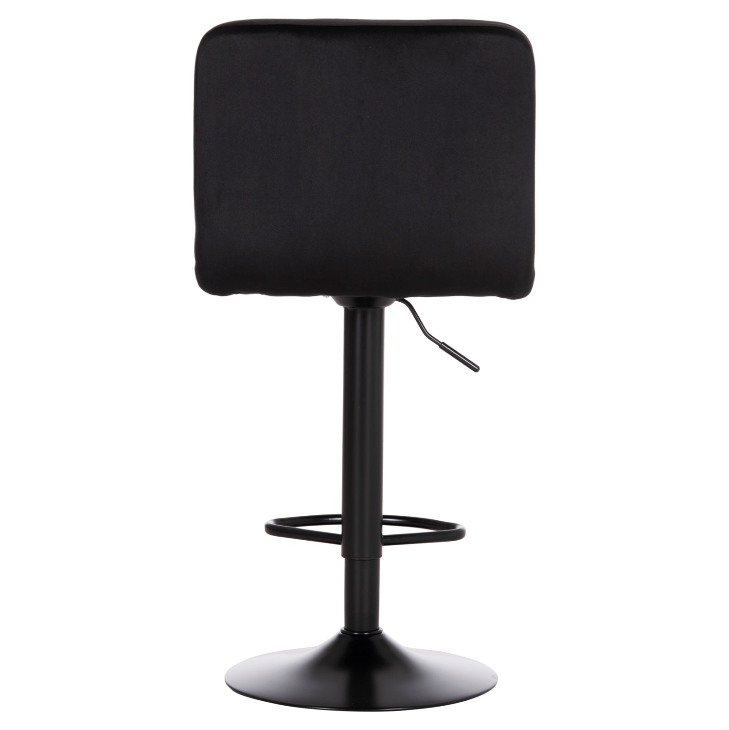 BAR STOOL SWIVELING DIANA HM202.44 BLACK VELVET--BLACK MATTE METAL 44x52x109Hcm.