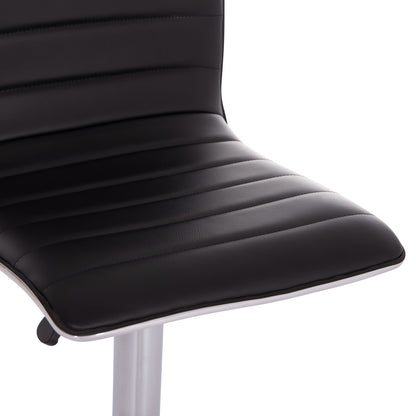 BAR STOOL SWIVEL NEXUS HM209.21 SUSPENSION & BLACK PU 43x47x116Hcm.
