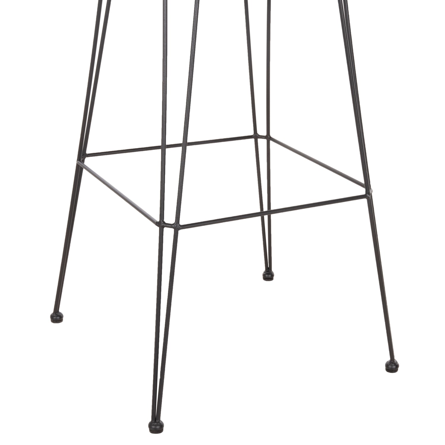 BAR STOOL (HIGH SEAT) ALLEGRA HM5640.11 P.E.RATTAN IN BEIGE-BLACK METAL 54x55x108Hcm.