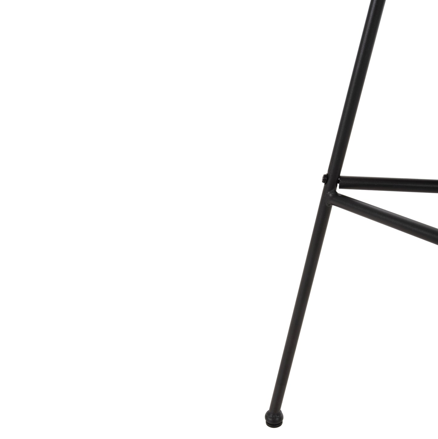 BAR STOOL HIGH SEAT ALLEGRA HM5708.11 METAL&CUSHION IN BLACK-BEIGE WICKER 48x49x99,5Hcm.