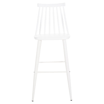 BAR STOOL HIGH SEAT VANESSA HM8459.11 WHITE PP & WHITE METAL LEGS 47x48,5x107Hcm.