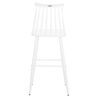 BAR STOOL HIGH SEAT VANESSA HM8459.11 WHITE PP & WHITE METAL LEGS 47x48,5x107Hcm.