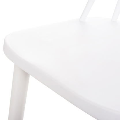 BAR STOOL HIGH SEAT VANESSA HM8459.11 WHITE PP & WHITE METAL LEGS 47x48,5x107Hcm.