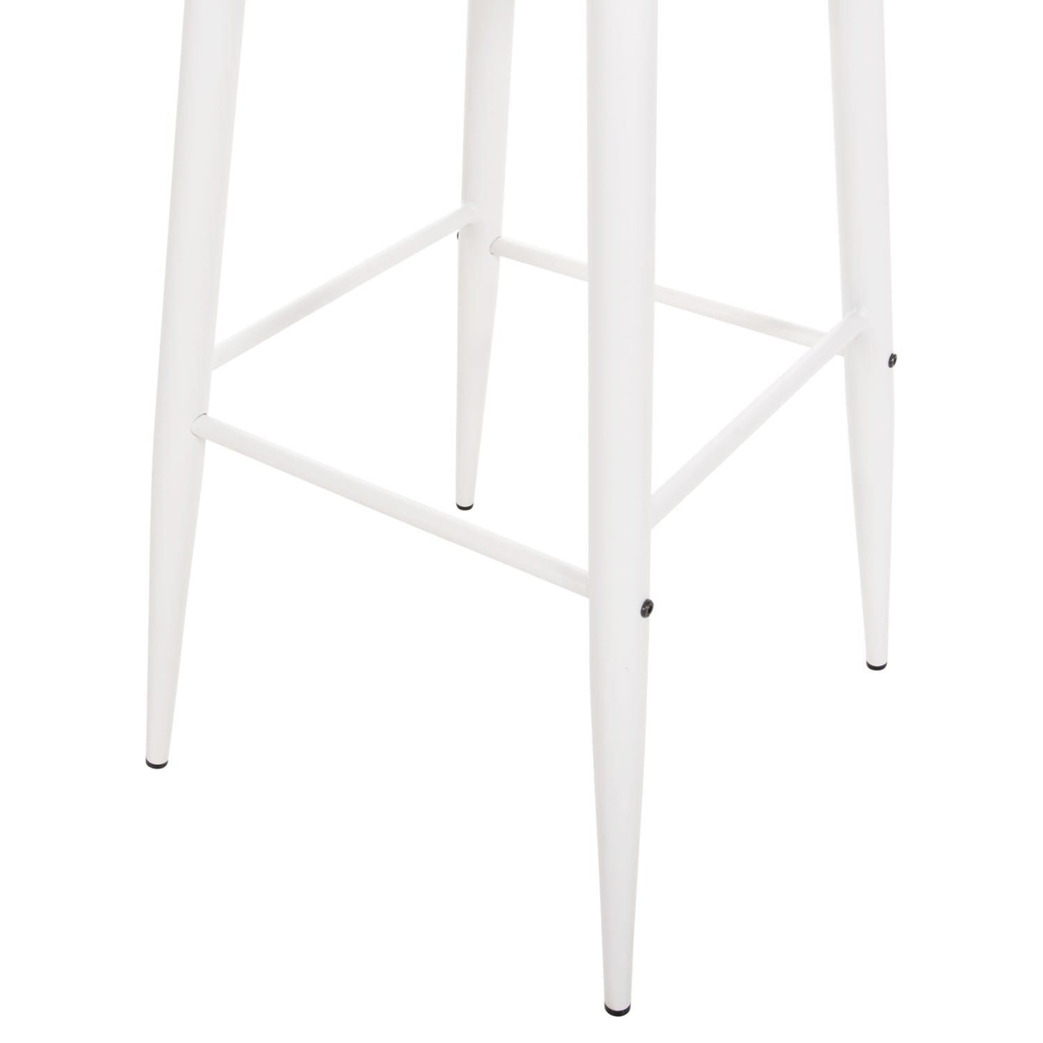 BAR STOOL HIGH SEAT VANESSA HM8459.11 WHITE PP & WHITE METAL LEGS 47x48,5x107Hcm.