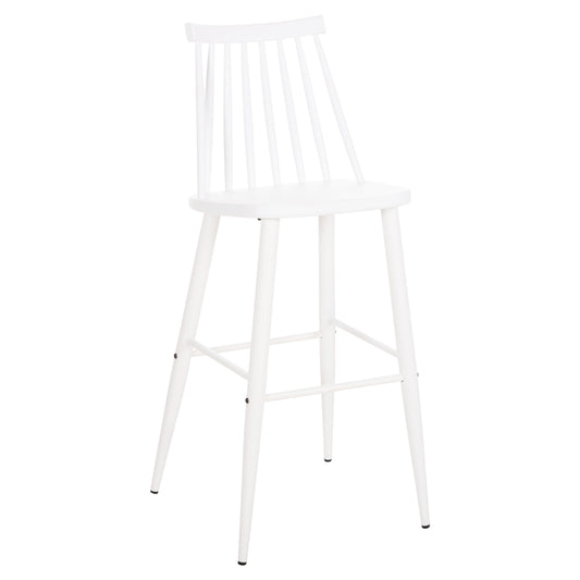BAR STOOL HIGH SEAT VANESSA HM8459.11 WHITE PP & WHITE METAL LEGS 47x48,5x107Hcm.