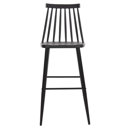 BAR STOOL HIGH SEAT VANESSA HM8459.12 BLACK PP & BLACK METAL LEGS 47x48,5x107Hcm.