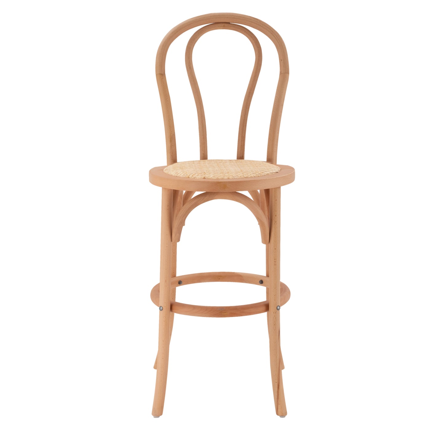 Wooden bar stool MONTREAL- beech wood in natural color with mat 41x47x108 HM8749.01
