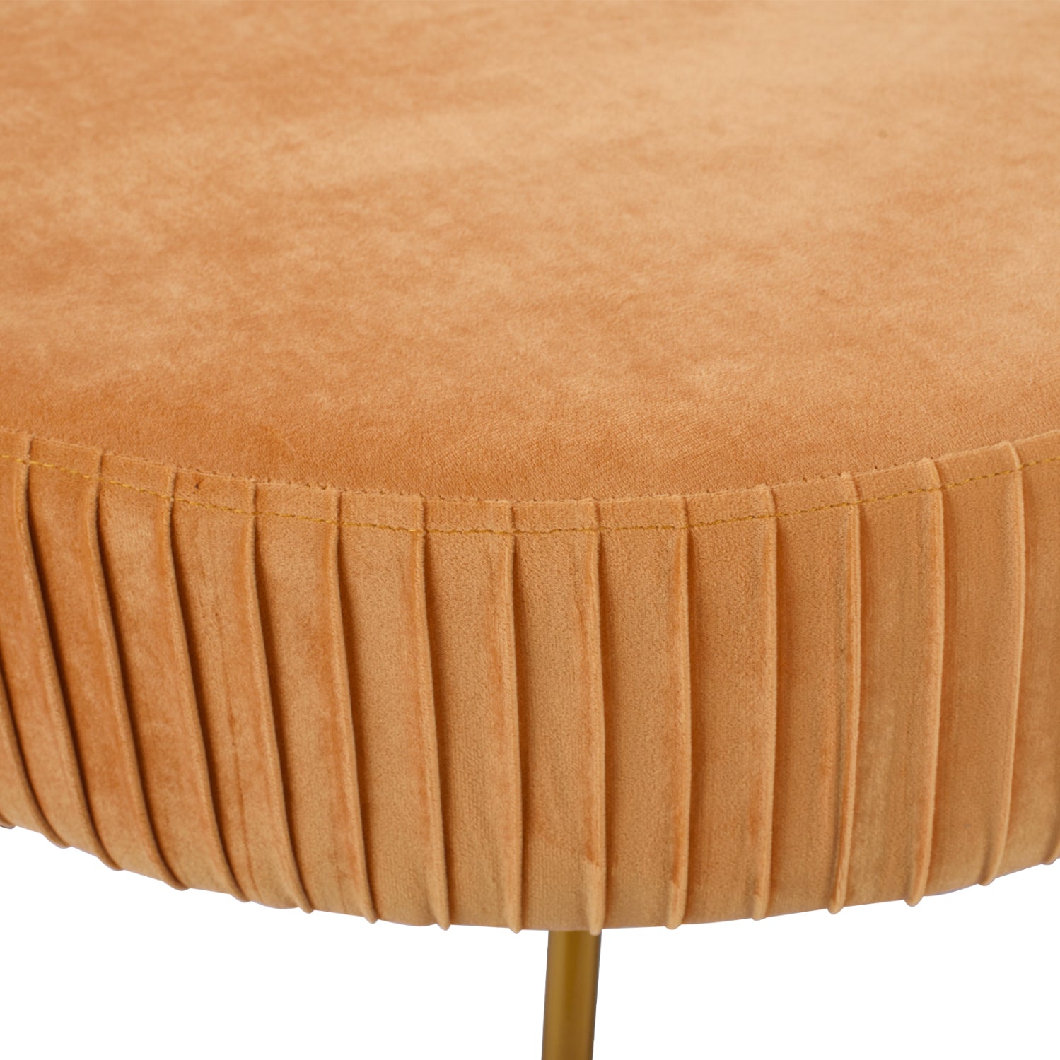 Bench Alinafe HM8635.09 from gold velvet with gold base 118x64x40,5cm
