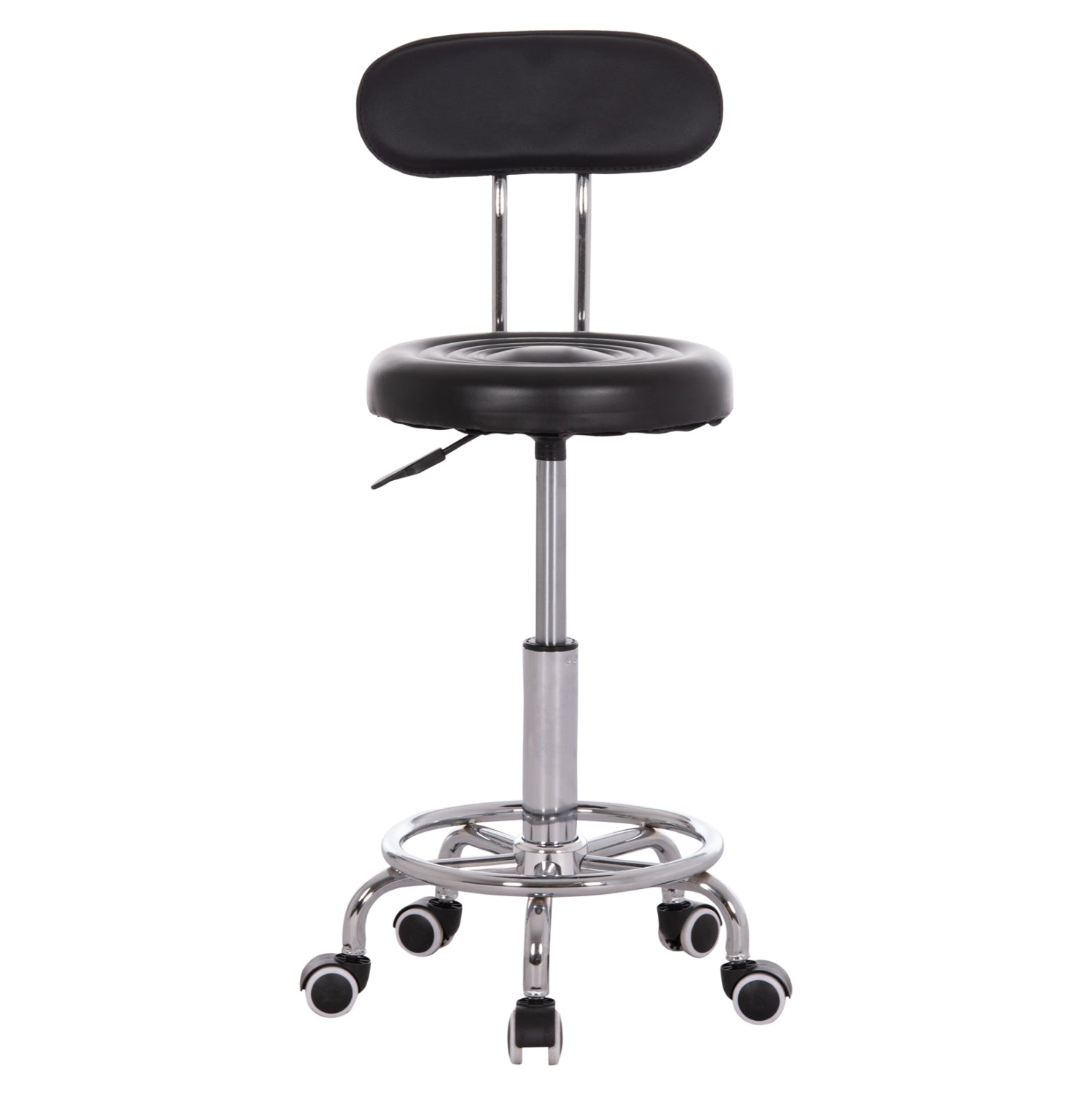 OFFICE DESIGNER'S SWIVEL STOOL IRIS HM211.21 BLACK PU 34x43x86.5Hcm.