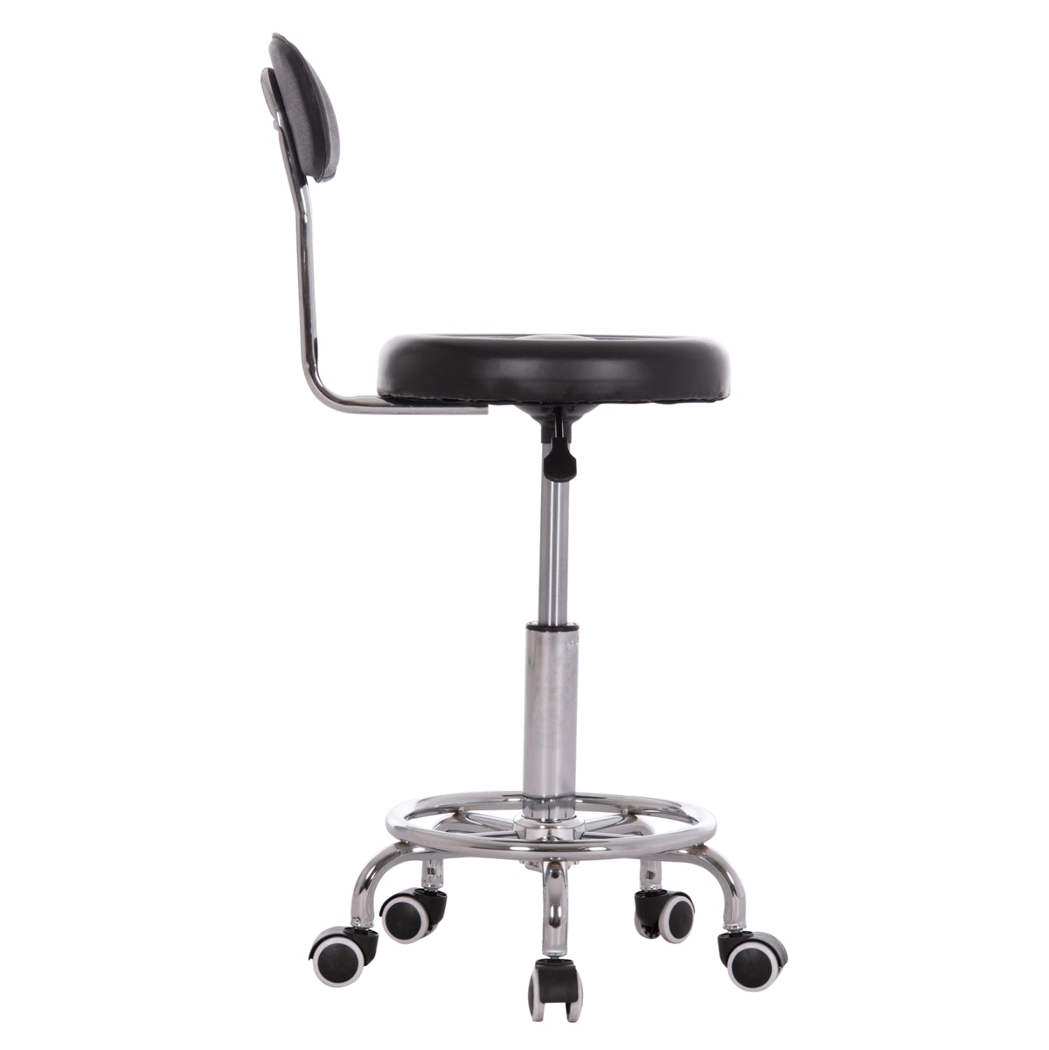 OFFICE DESIGNER'S SWIVEL STOOL IRIS HM211.21 BLACK PU 34x43x86.5Hcm.