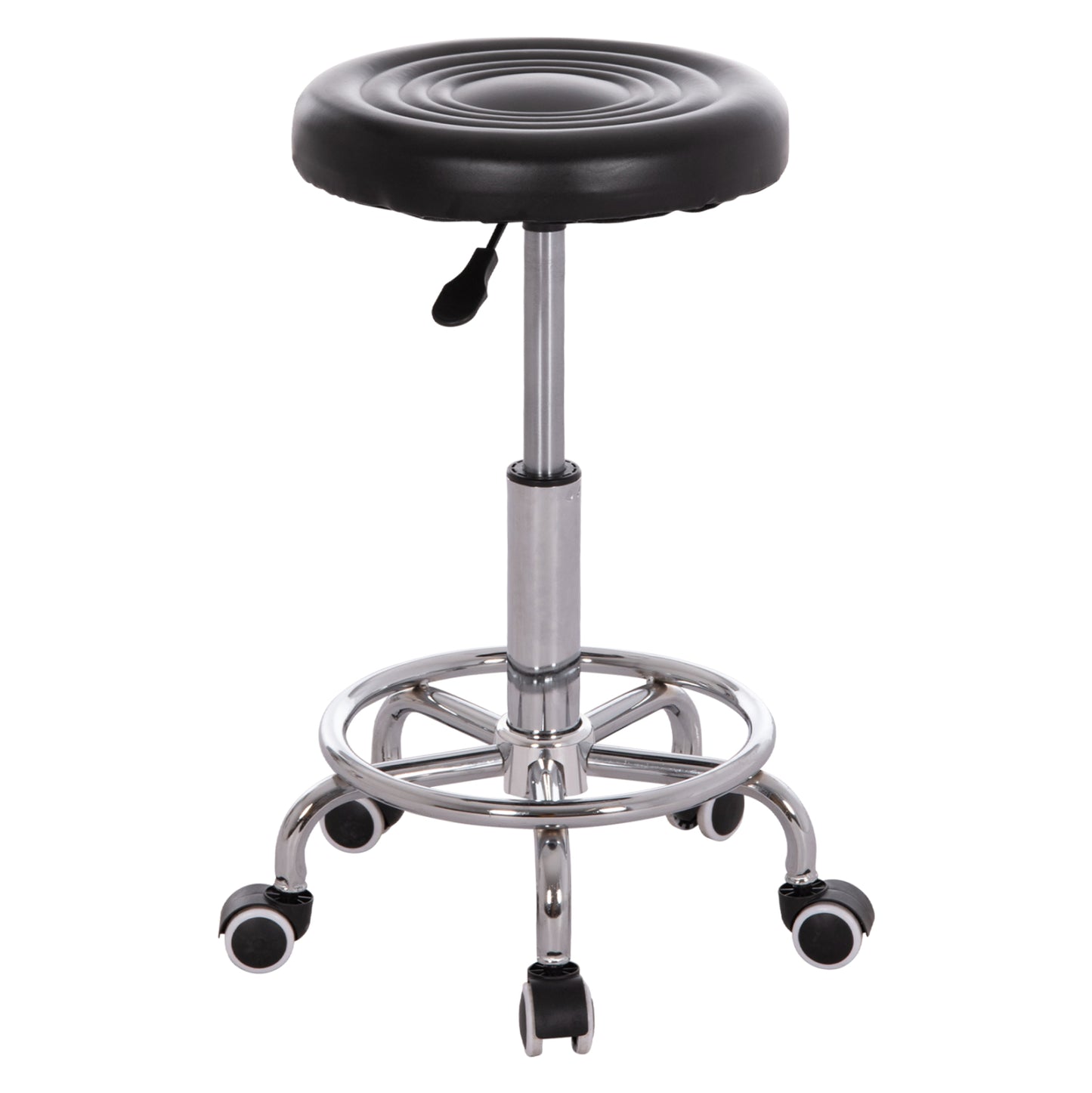 OFFICE DESIGNER'S SWIVEL STOOL IRIS HM212.21 BLACK PU Φ32x45-60Hcm.