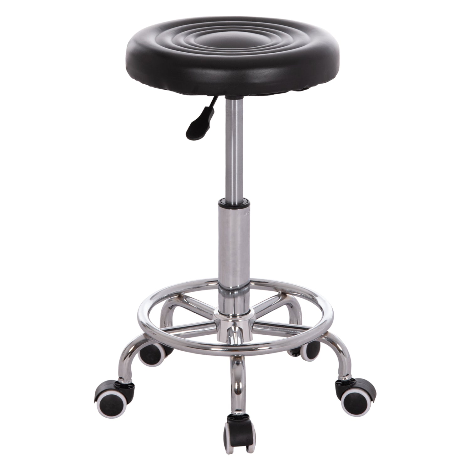 OFFICE DESIGNER'S SWIVEL STOOL IRIS HM212.21 BLACK PU Φ32x45-60Hcm.