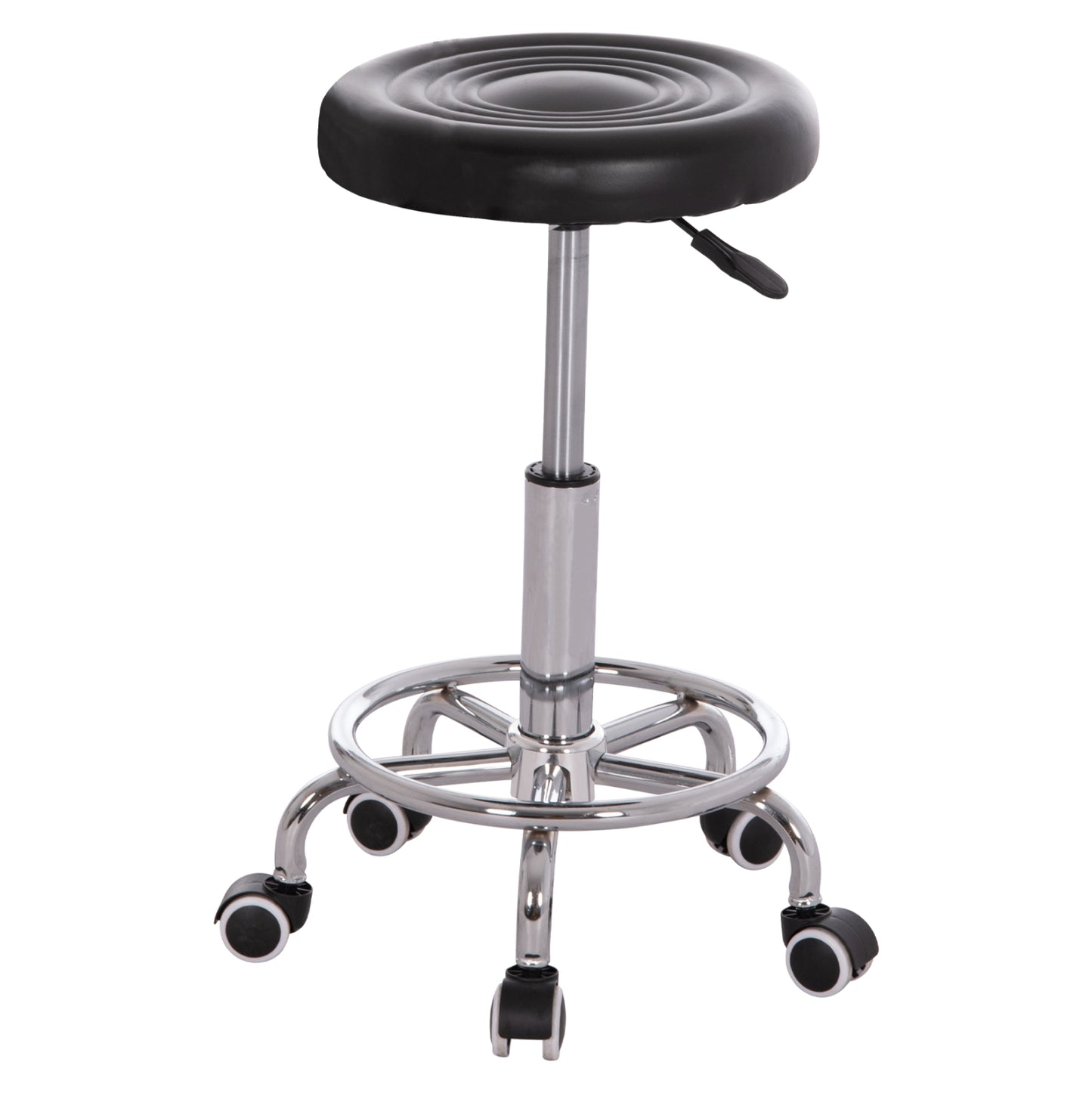 OFFICE DESIGNER'S SWIVEL STOOL IRIS HM212.21 BLACK PU Φ32x45-60Hcm.