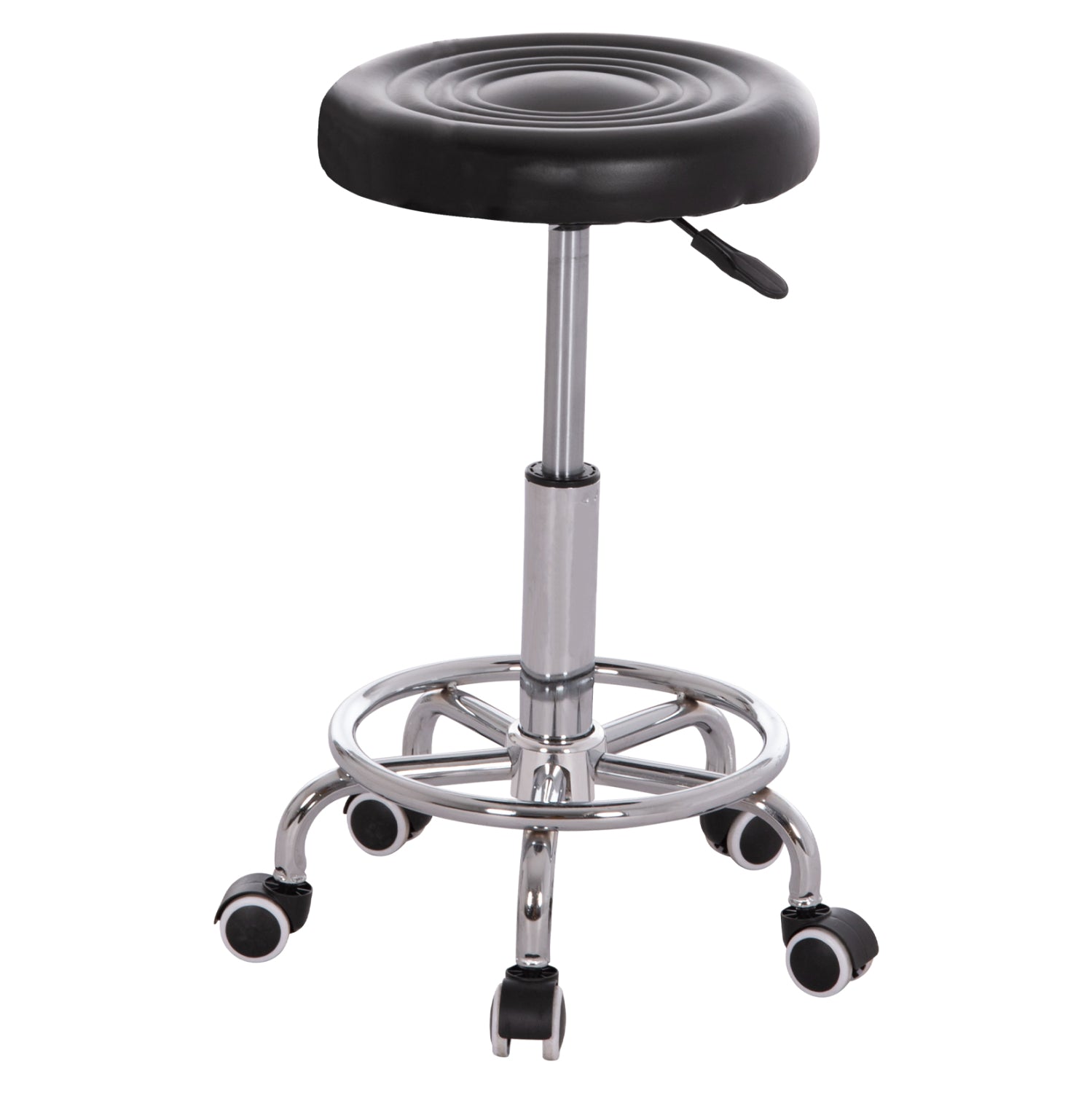 OFFICE DESIGNER'S SWIVEL STOOL IRIS HM212.21 BLACK PU Φ32x45-60Hcm.