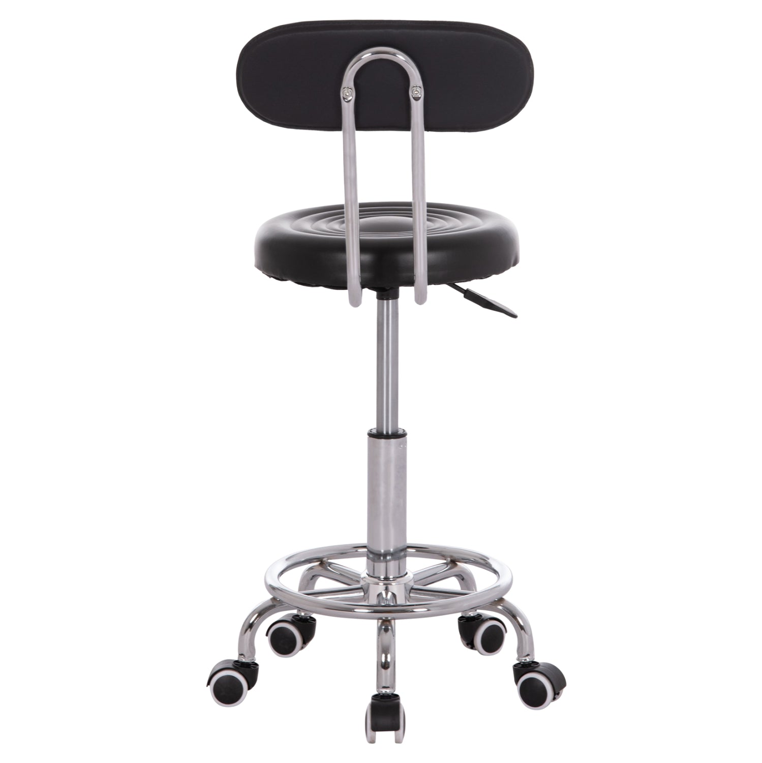 OFFICE DESIGNER'S SWIVEL STOOL IRIS HM211.21 BLACK PU 34x43x86.5Hcm.