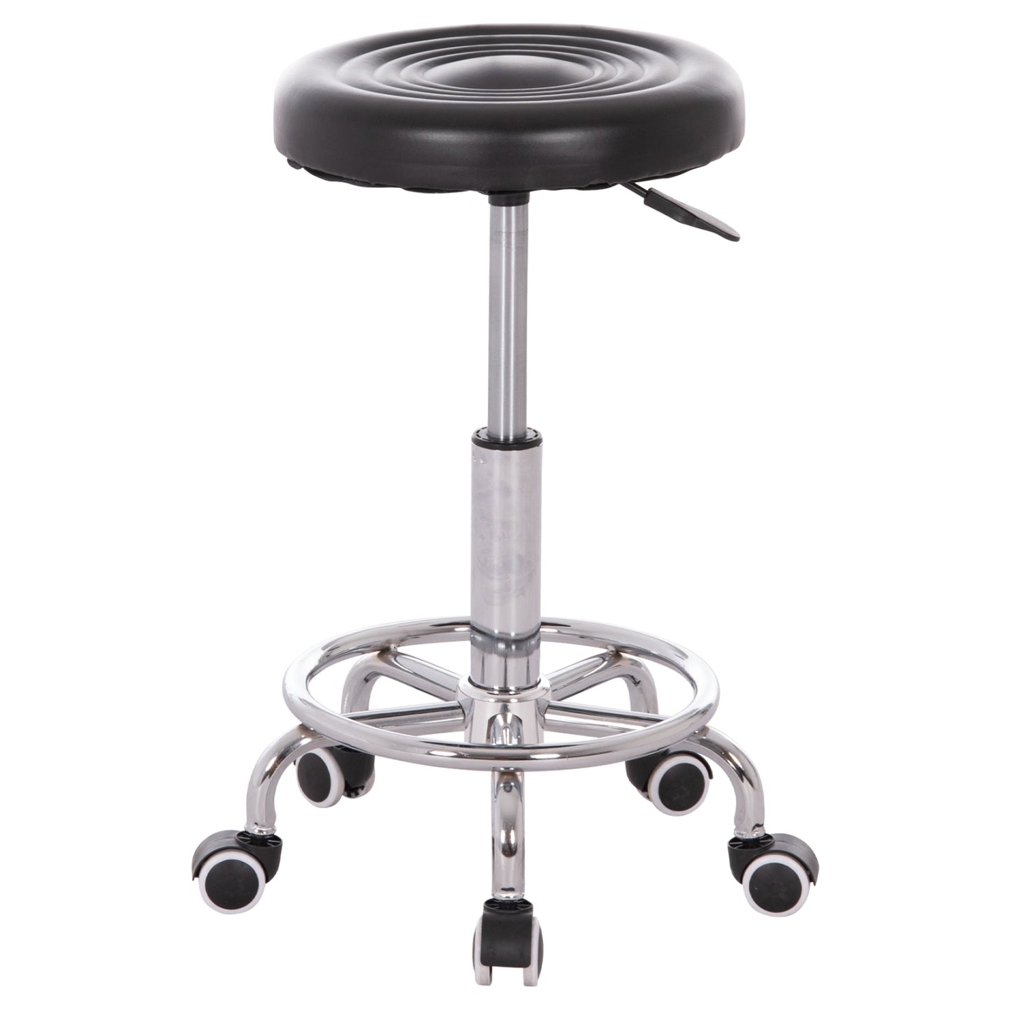 OFFICE DESIGNER'S SWIVEL STOOL IRIS HM212.21 BLACK PU Φ32x45-60Hcm.