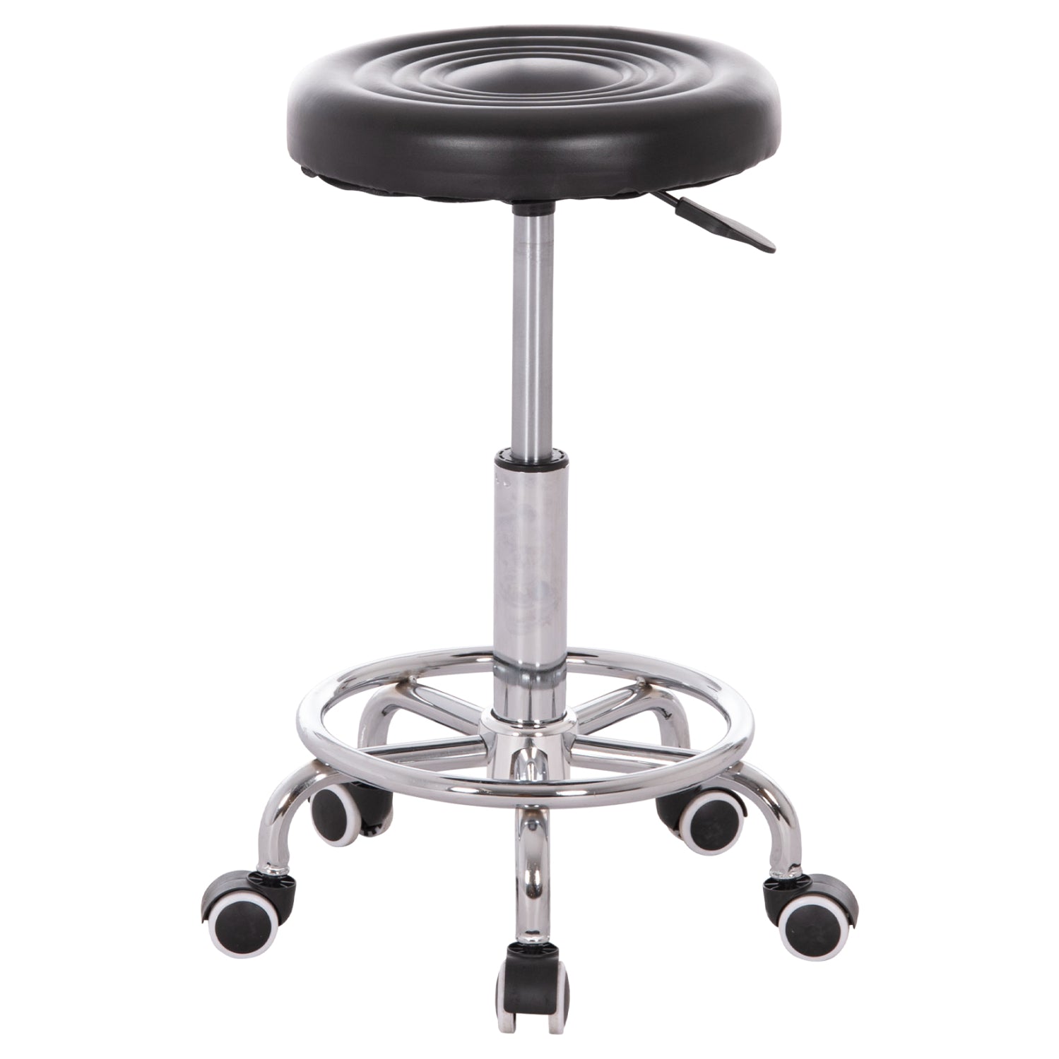 OFFICE DESIGNER'S SWIVEL STOOL IRIS HM212.21 BLACK PU Φ32x45-60Hcm.