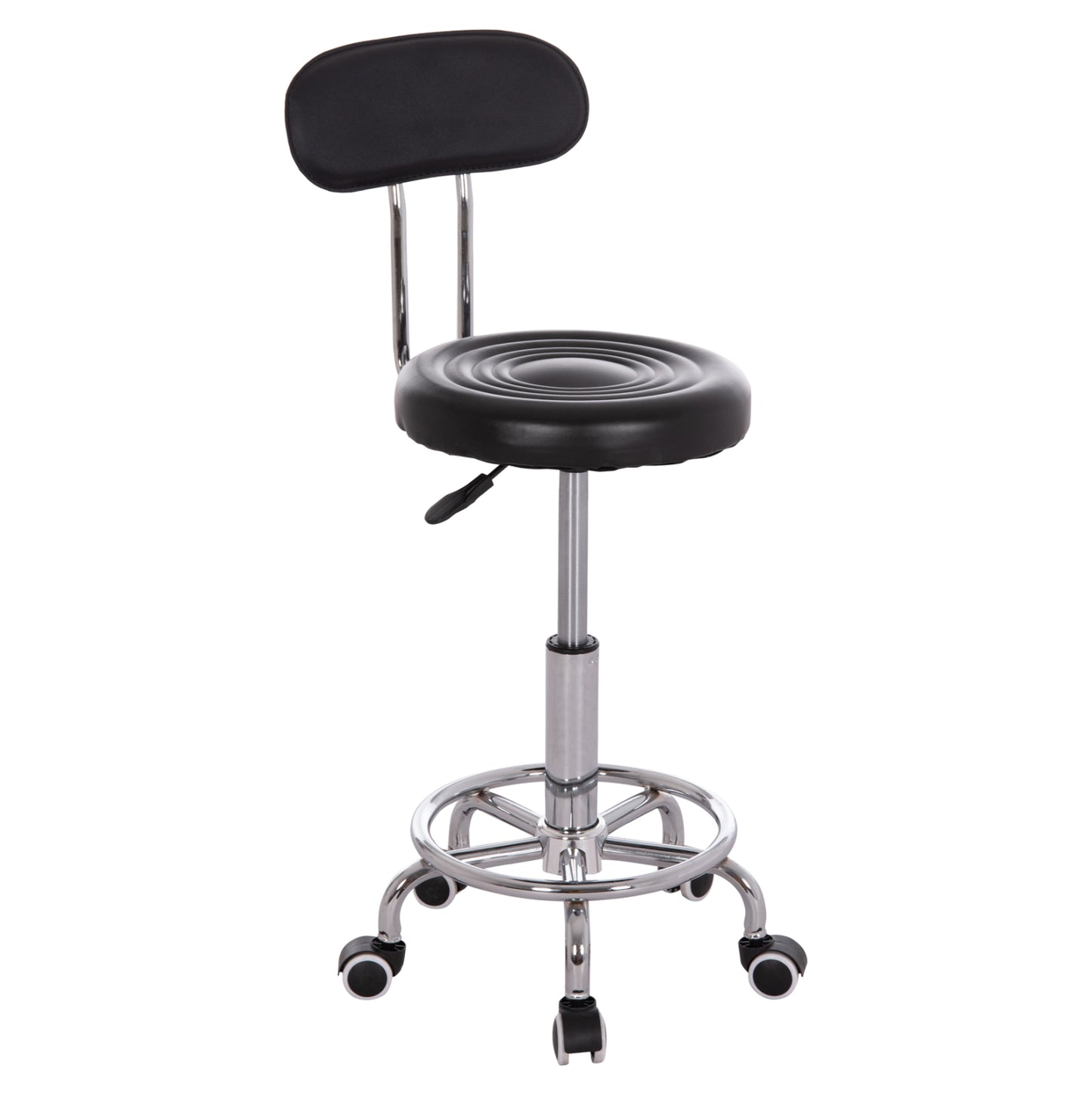 OFFICE DESIGNER'S SWIVEL STOOL IRIS HM211.21 BLACK PU 34x43x86.5Hcm.
